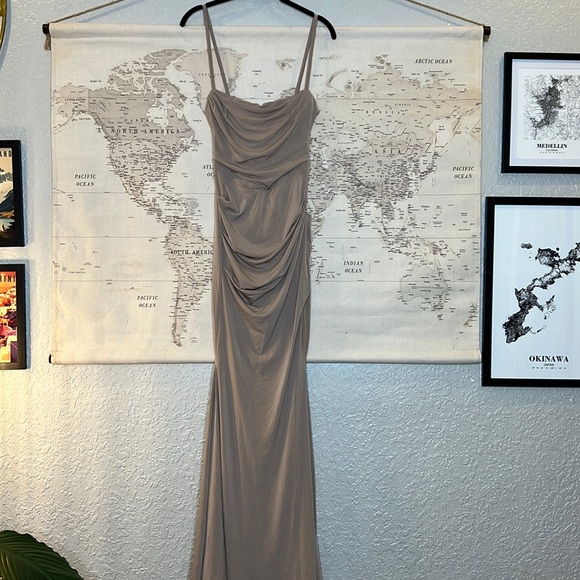 HOUSE OF CB 'Milena' Almond Jersey Corset Maxi Dress NWOT - Picture 11 of 11